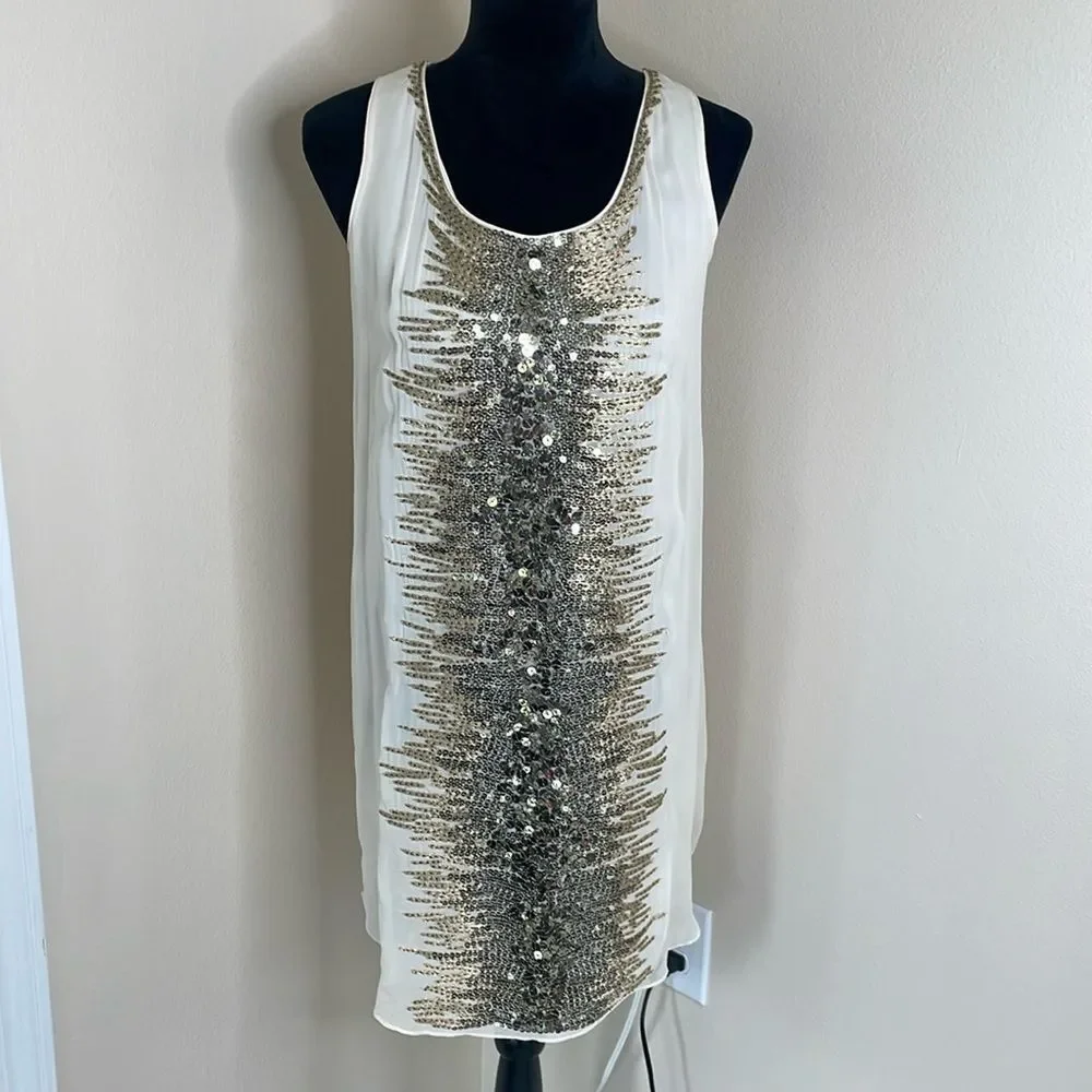 Adam sheer silk sequins mini dress - Picture 1 of 9
